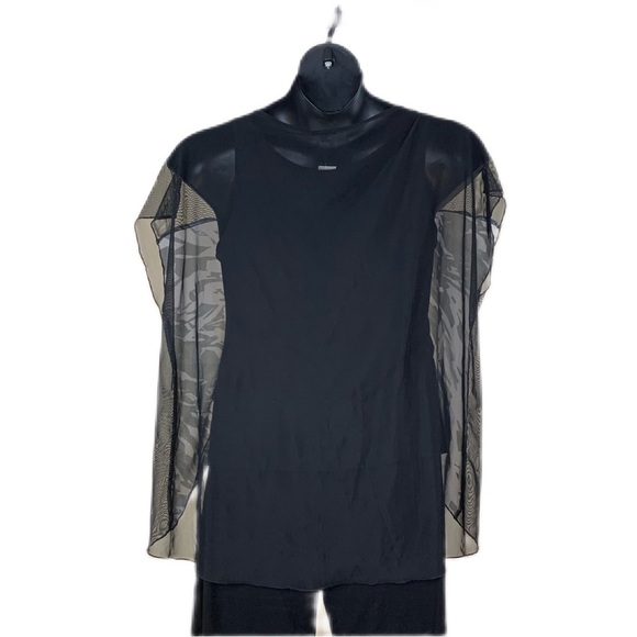 Komorov sheer top over tank top banded waist in front, size Medium - Picture 6 of 7